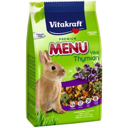 Vitakraft Premium Menu Vital Thymian triušių pašaras su čiobreliais, be cukraus, 1 kg