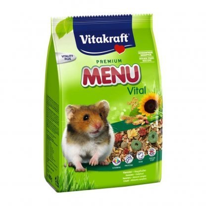 Vitakraft Menu Premium Vital Hamster žiurkėnų pašaras su riešutais, 400 g