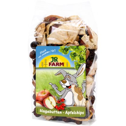 JR Farm Rose Hip Apple Chips obuolių ir erškėtuogių mišinys graužikams, 125 g