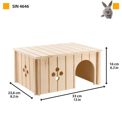 SIN 4646 WOOD HOUSE RABBIT - Image 2